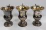 3 cescute din argint, aurite la interior, cca. 1900