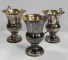 3 cescute din argint, aurite la interior, cca. 1900