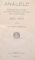ANALELE ASOTIATIUNEI PENTRU CULTURA POPORULUI ROMAN DIN MARAMURES 1860-1905 , EDATE PRIN COMITETUL ASOTIATIUNEI , 1906