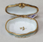 Caseta din portelan pentru pilule, pictata manual, Sevres, Secol XIX