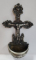 CRUCIFIX  DIN ARGINT CU RECIPIENT PENTRU MIR, FRANTA, SECOL XVIII