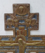 IISUS RASTIGNIT, CRUCIFIX DIN BRONZ SI EMAIL, RUSIA, SECOL. 19