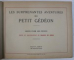 LES SURPRENANTES AVENTURES DU PETIT GEDEON - CONTE POUR LES PETITS , texte et illustrations de FRANCIS DE JONGH , 1923