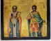 Maica Domnului cu Pruncul, Sf. Ierarh Nicolae si Sf. Mare Mucenic Dimitrie, Icoana Romaneasca, 1808