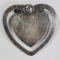 Semn de carte din argint in forma de inima decorat cu funda, Secol XX
