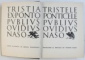 TRISTELE  , PONTICELE de PUBLIUS OVIDIUS NASO , traducere si prefata de TEODOR NAUM , editie ilustrata de MIRCEA DUMITRESCU , 1972 , DEDICATIE *