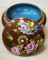 Vas cloisonne cu capac decorat cu flori, Secol 20