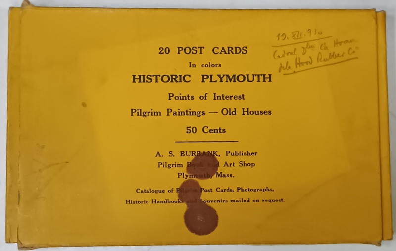 20 POST CARDS IN COLORS , HISTORIC PLYMOUTH , PERIOADA INTERBELICA