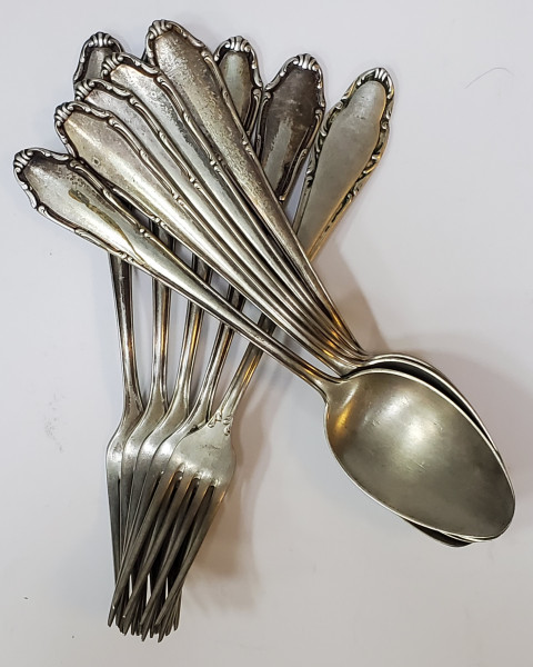 5 LINGURI SI 5 FURCULITE, ARGINTARIA PHORZEIM, SECOL 20