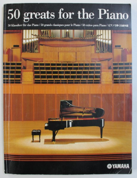 50 GREATS FOR THE PIANO , CULEGERE DE PARTIRTURI , 2000