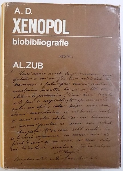 A. D. XENOPOL  - BIOBIBLIOGRAFIE de AL. ZUB, 1973