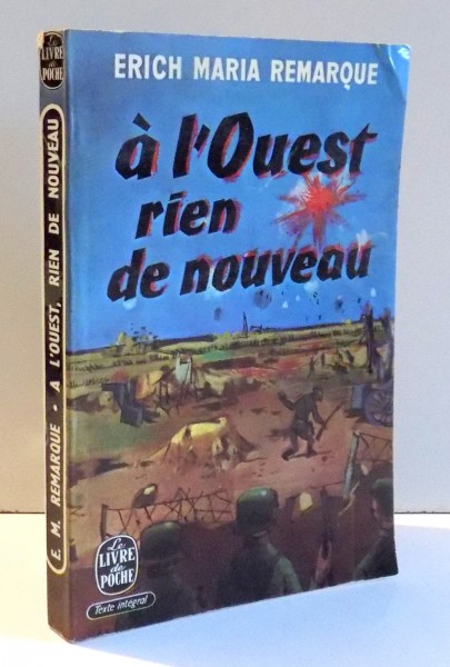 A L'OUEST RIEN DE NOUVEAU par ERICH MARIA REMARQUE