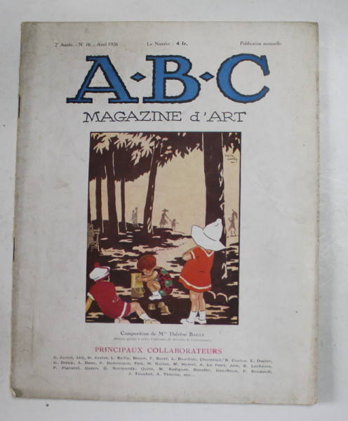 A.B.C. - MAGAZINE D 'ART , NR. 16 , AVRIL , 1926