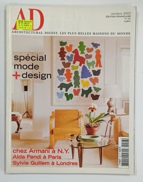 AD , ARCHITECTURAL DIGEST . ARCHITECTURE , DECORATION , ARTS . DESIGN , TEXT IN LIMBA FRANCEZA , OCTOBRE 2002