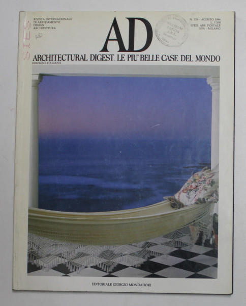 AD , ARCHITECTURAL DIGEST - LE PIU 'BELLE CASE DEL MONDO , NR. 159 - AGOSTO , 1994