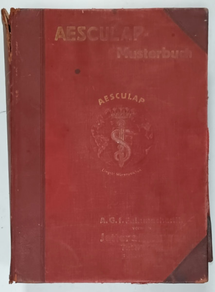 AESCULAP  INSTRUMENTE , CHIRURGIE - , DENTAL-. , VETERINAR - INSTRUMENTE ...STERILIZATION , CATALOG DE PREZENTARE A FIRMEI DE ECHIPAMENTE SI INSTRUMENTE  MEDICALE '   JETTER und SCHEERER '  , TUTTLINGEN , CCA . 1900 , TEXT IN LIMBA GERMANA