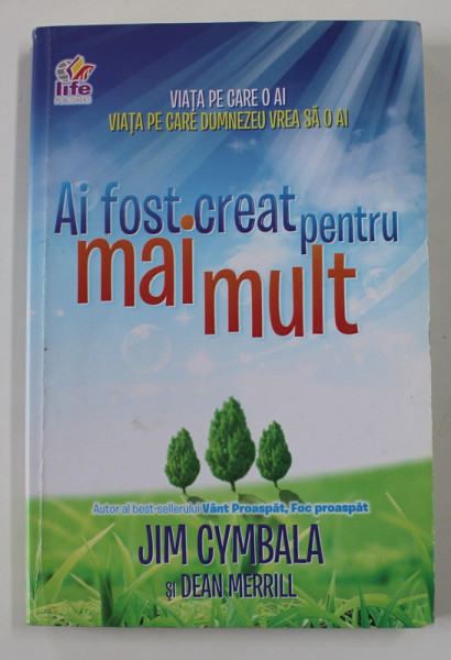 AI FOST CREAT PENTRU MAI MULT de JIM CYMBALA si DEAN MERRILL , 2009 , PREZINTA SUBLINIERI CU PIX COLORAT *