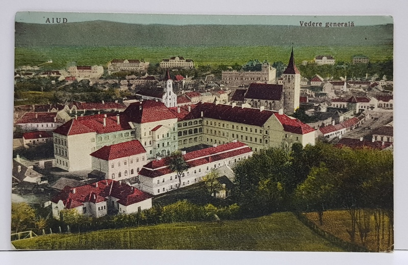 AIUD , VEDERE GENERALA , CARTE POSTALA , 1929