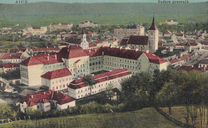 AIUD - VEDERE GENERALA , CARTE POSTALA , 1932