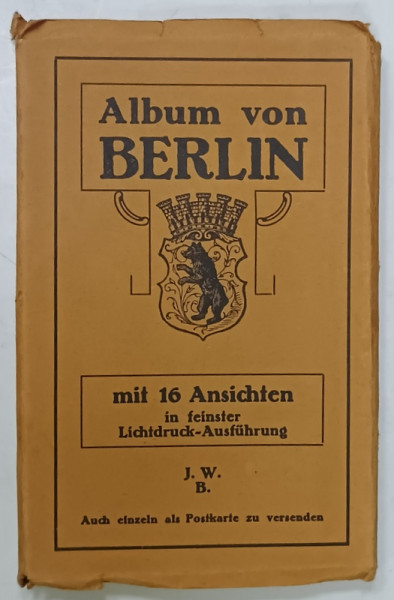 ALBUM VON BERLIN , MINIALBUM CU 14 CARTI POSTALE MONOCROME, FORMAT ARMONICA , INCEPUTUL SEC. XX