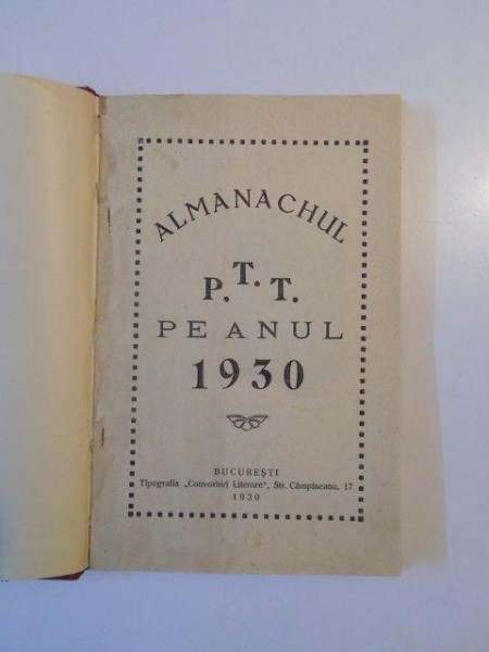 ALMANACHUL P.T.T. PE ANUL 1930