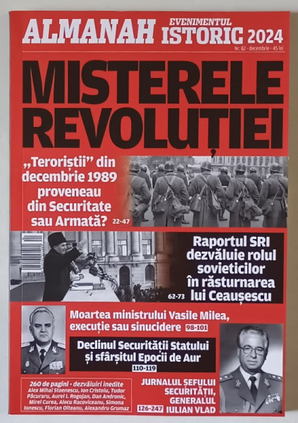 ALMANAH EVENIMENTUL ISTORIC ( MISTERELE REVOLUTIEI ) , NUMARUL 82 , 2024