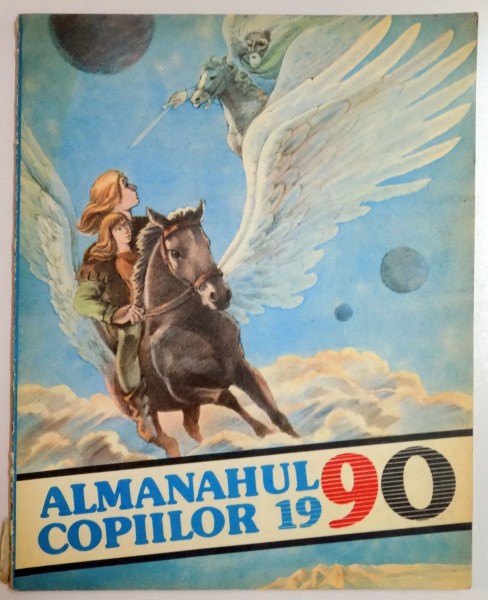 ALMANAHUL COPIILOR , ILUSTRATII , CARICATURI , REPRODUCERI de VASILE OLAC...LIVIU MINECAN , 1990