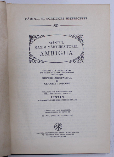 AMBIGUA de MAXIM MARTURISITORUL , 1983 ,