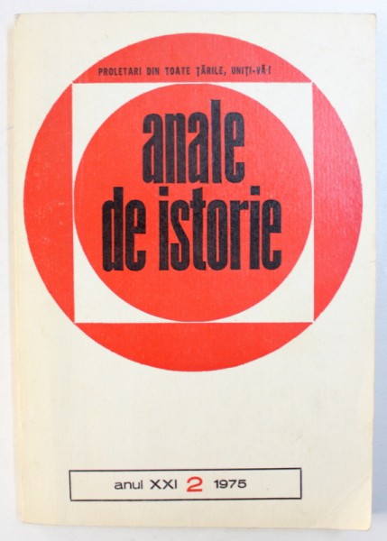 ANALE DE ISTORIE , ANUL XXI , NR . 2 , 1975