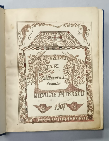 ANASTASIMATAR APARTINAND DOMNULUI NICULAE PATRASCU , DATAT 1907 , CULEGERE DE MUZICA PSALTICA, VEZI DESCRIEREA !