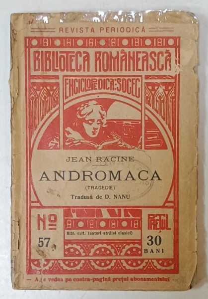 ANDROMACA , tragedie de JEAN RACINE , 1909