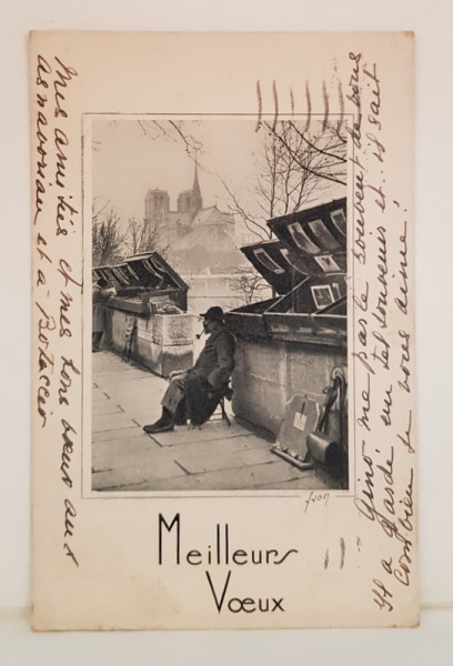 ANTICAR PE MALUL SENEI , PARIS , CARTE POSTALA , 1937