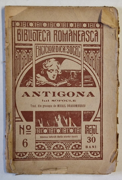 ANTIGONA , TRAGEDIE de SOFOCLE , 1908