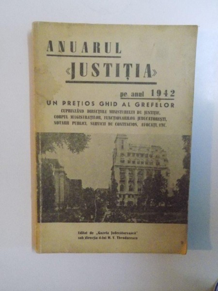 ANUARUL ''JUSTITIA'' PE ANUL 1942