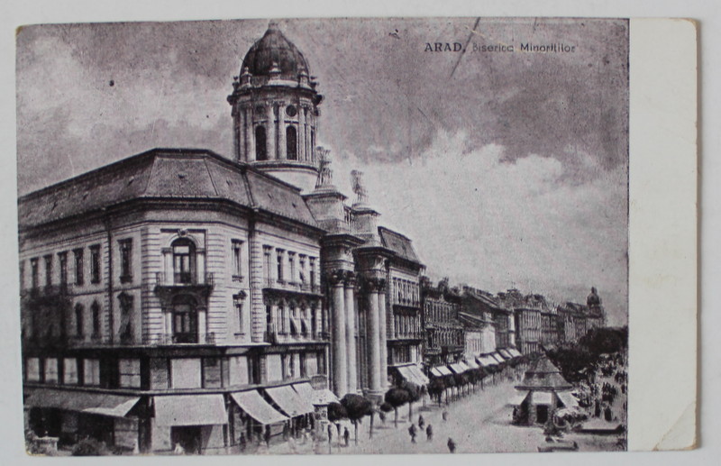 ARAD , BISERICA MINORITILOR , CARTE POSTALA , 1944