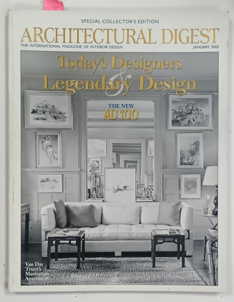 ARCHITECTURAL DIGEST , THE INTERNATIONAL MAGAZINE OF INTERIOR DESIGN , JANUARY  2002