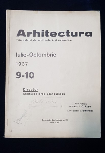 ARHITECTURA, IULIE -OCTOMBRIE 1937