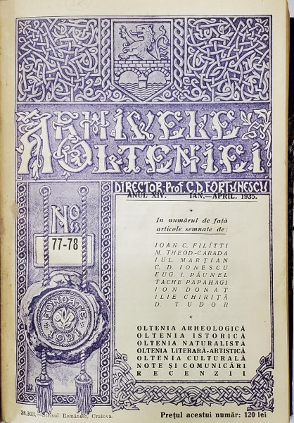 ARHIVELE OLTENIEI, ANUL XIV-XV NR. 1935-1936