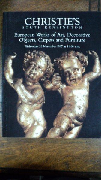 Arta Europeana, obiecte decorative, carpete, mobila, Catalog Licitatie Christies, South Kensington 1997