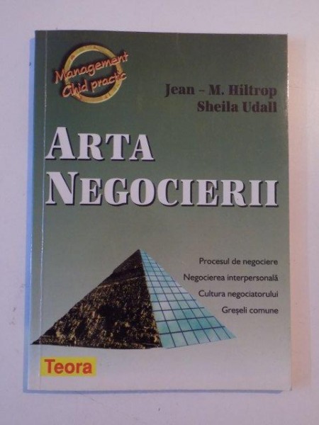 ARTA NEGOCIERII de JEAN M. HILTROP , SHEILA UDALL , 1998