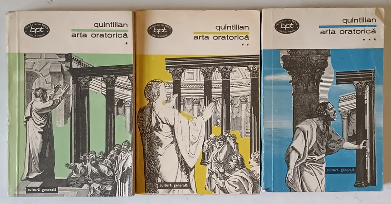ARTA ORATORICA , VOLUMELE I - III de QUINTILIAN , 1974 *MINIMA UZURA
