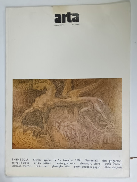 ARTA ,  REVISTA A UNIUNII ARTISTILOR PLASTCI DIN ROMANIA , NR.6 , 1989