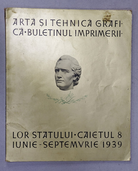 ARTA SI TEHNICA GRAFICA, CAIET 8, IUNIE - SEPTEMBRIE 1939 - STEFAN POPESCU GRAVURI ORIGINALE