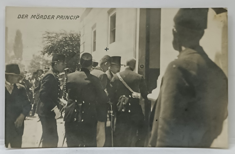 ASASINUL GAVRILO PRINCIP , TANARUL SARB BOSNIAC CARE L - A ASASINAT PE FRANZ FERDINAND , MOSTENITORUL TRONULUI AUSTRO - UNGAR , 1914, FOTOGRAFIE FORMAT CARTE POSTALA