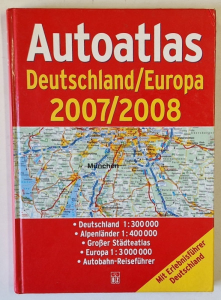 AUTOATLAS , DEUTSCHLAND / EUROPA , 2007 / 2008, TEXT IN LIMBA GERMANA