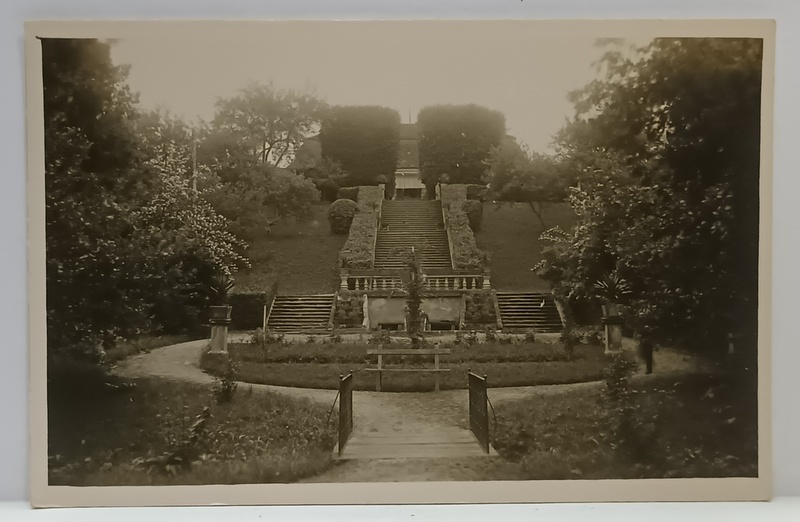 AVRIG , CALDIREA PRINCIPALA  A SANATORIULUI VAZUTA DIN PARC , FOTOGRAFIE FORMAT CARTE POSTALA , INTERBELICA