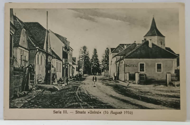 AVRIG , STRADA UNIRII , 16 AUGUST 1916 , CARTE POSTALA ILUSTRATA , 1916