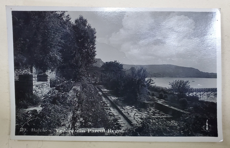 BALCIC - VEDERE DIN PARCUL REGAL , FOTOGRAFIE TIP CARTE POSTALA , FOTOFILM CLUJ , 1937