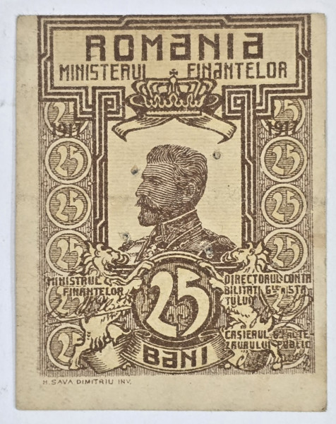 Bancnota 25 Bani 1917, Circulata