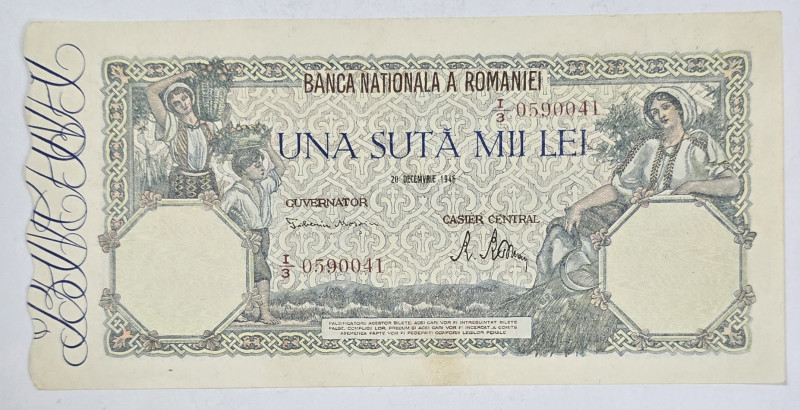 Bancota 100000 Lei 1946, Circulata